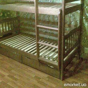 Кровать двухъярусная Ева с 2 ящиками