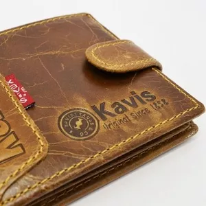 Стильный кожаный мужской кошелёк KAVI'S 