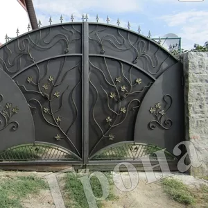 Ворота кованые с калиткой