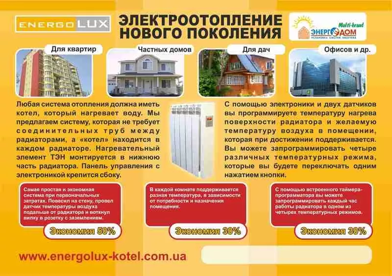  отопления электрическое Энерголюкс (Energolux) Николаев 2