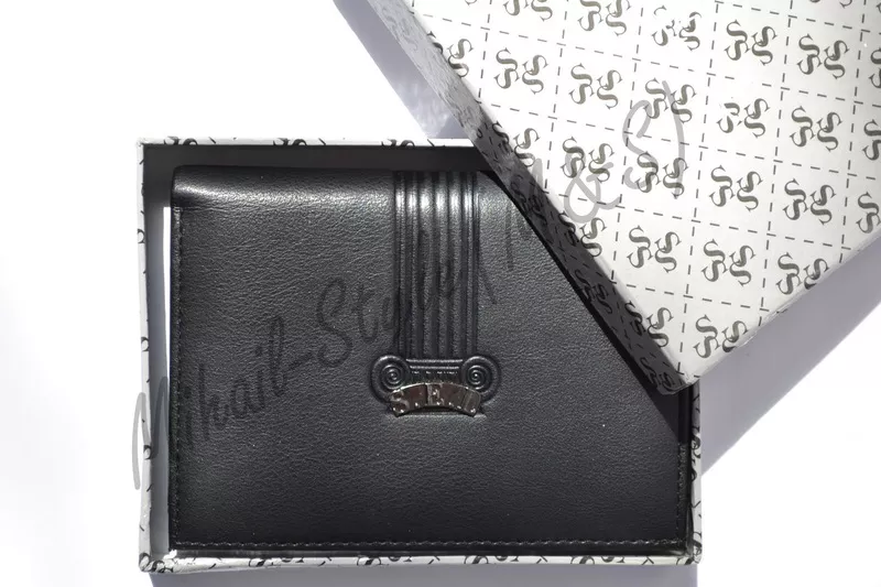 Кожаный мужской новый кошелёк S.E.L. с множеством отделов 2