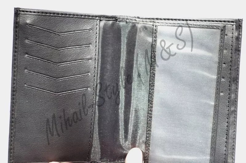 Кожаный мужской новый кошелёк S.E.L. с множеством отделов 5