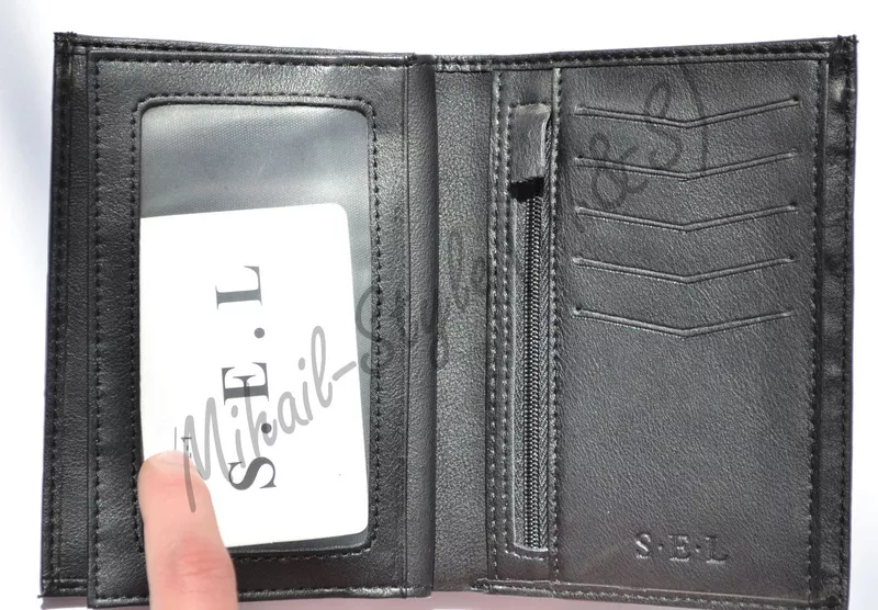 Кожаный мужской новый кошелёк S.E.L. с множеством отделов 6
