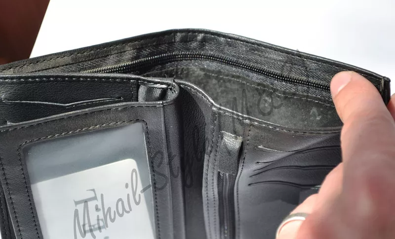 Кожаный мужской новый кошелёк S.E.L. с множеством отделов 7