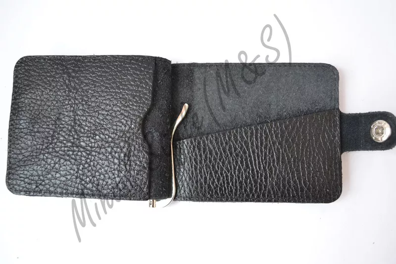 Рифлёный кожаный мужской зажим для купюр ST Leather Accessories 3