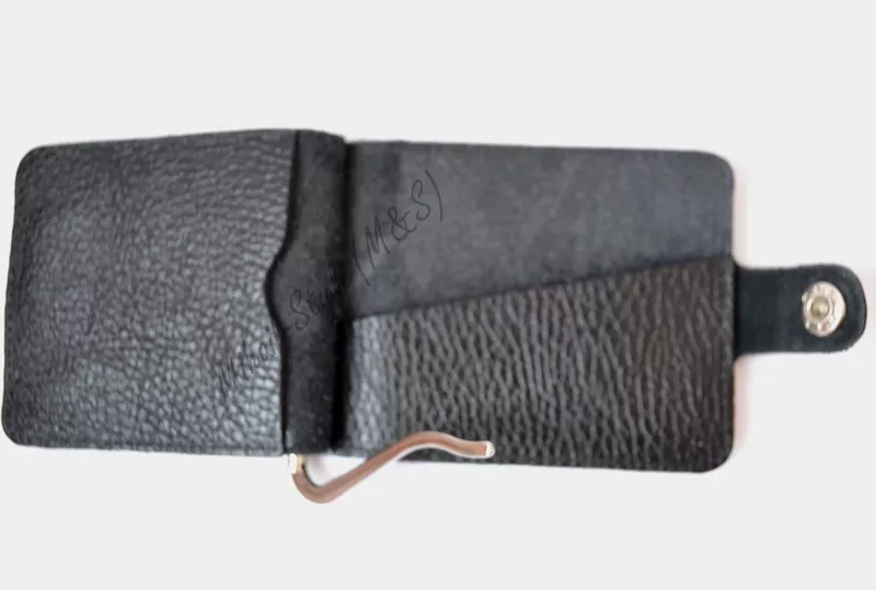 Рифлёный кожаный мужской зажим для купюр ST Leather Accessories 6
