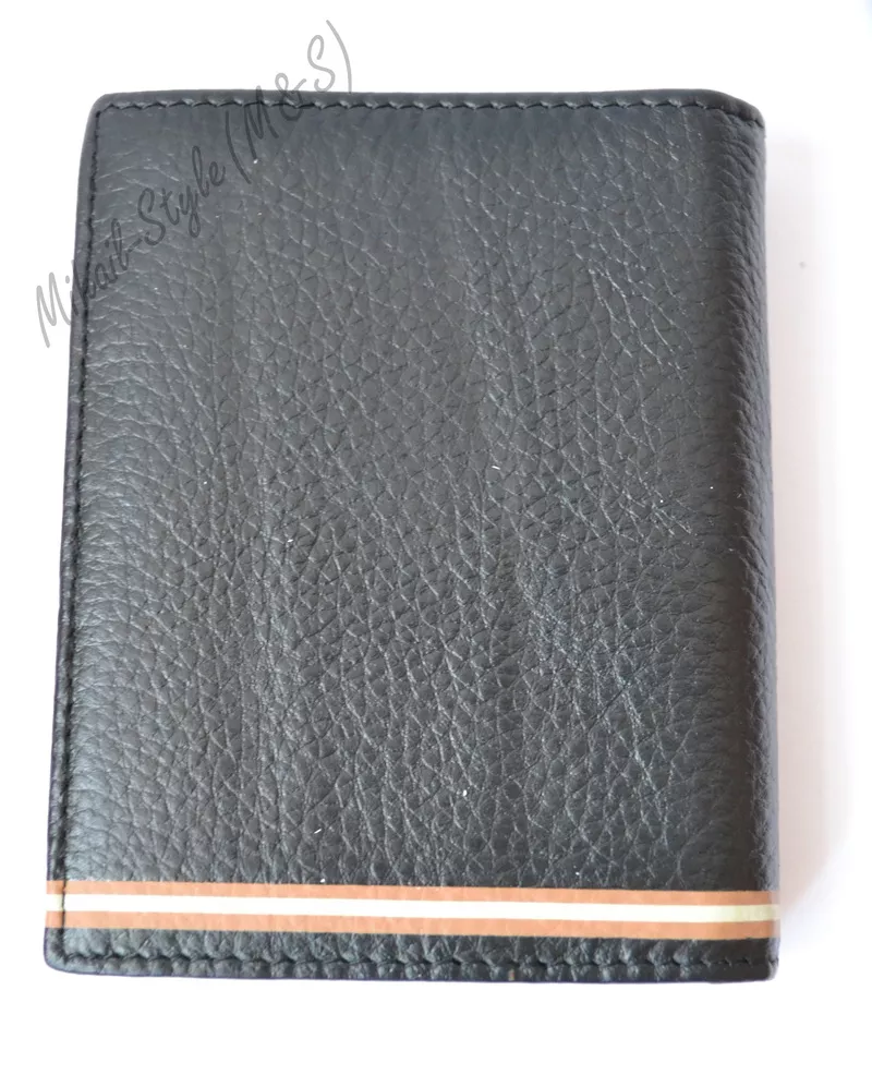 Стильный чёрный новый мужской кошелёк Cattail на подарок