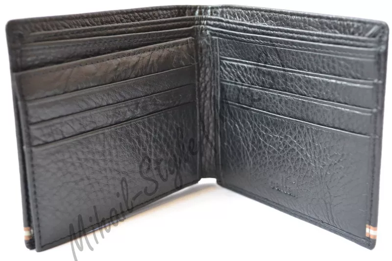 Стильный чёрный мужской кошелёк Cattail 3
