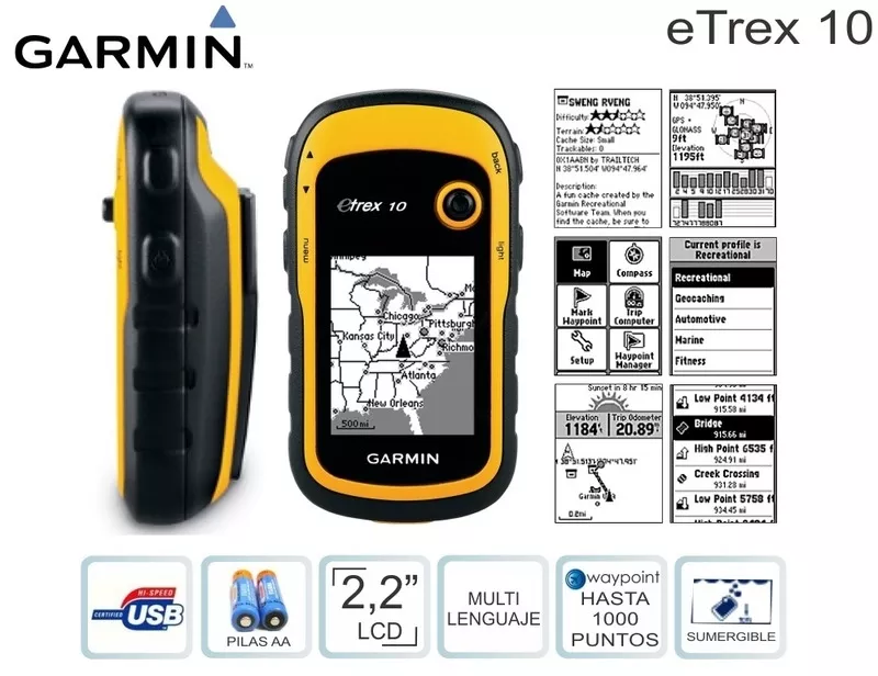 СЧЕТЧИК ПОЛЕВОЙ GARMIN ETREX 10 2