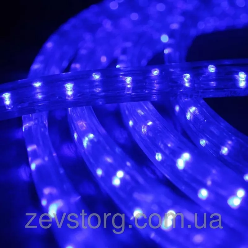 Светодиодный дюралайт LED 10м с контроллером белый 3